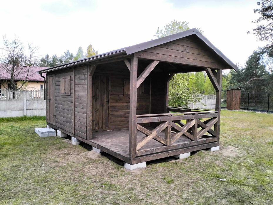 Domek narzędziowy z altanką 2w1 Kormoran 3x6 -Altany/Domki narzędziowe