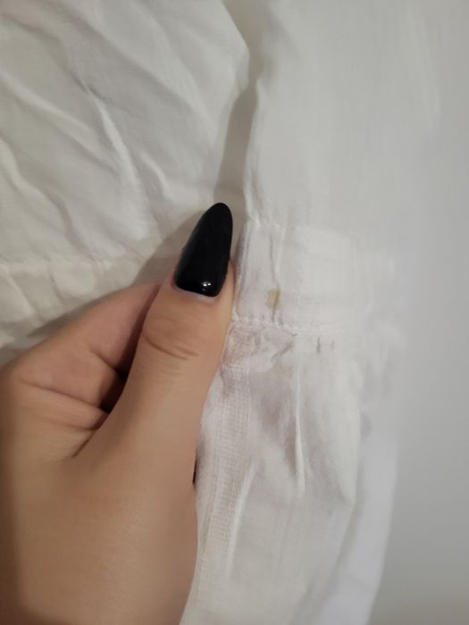 Biała długa koszula wiązana w tali 100% bawełny L