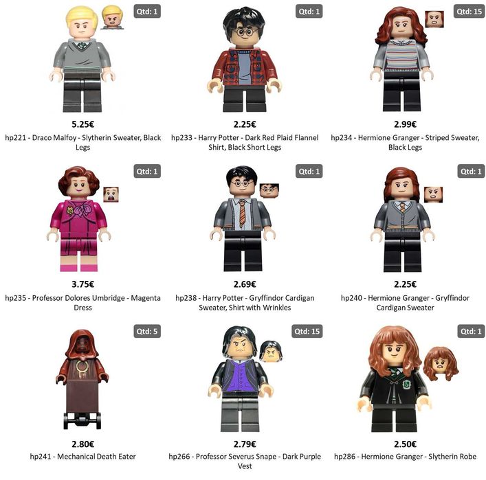 Minifiguras Lego Harry Potter
