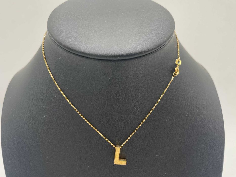 Złota celebrytka z Literką "L" 14kt 1,48 gram 31,5 cm