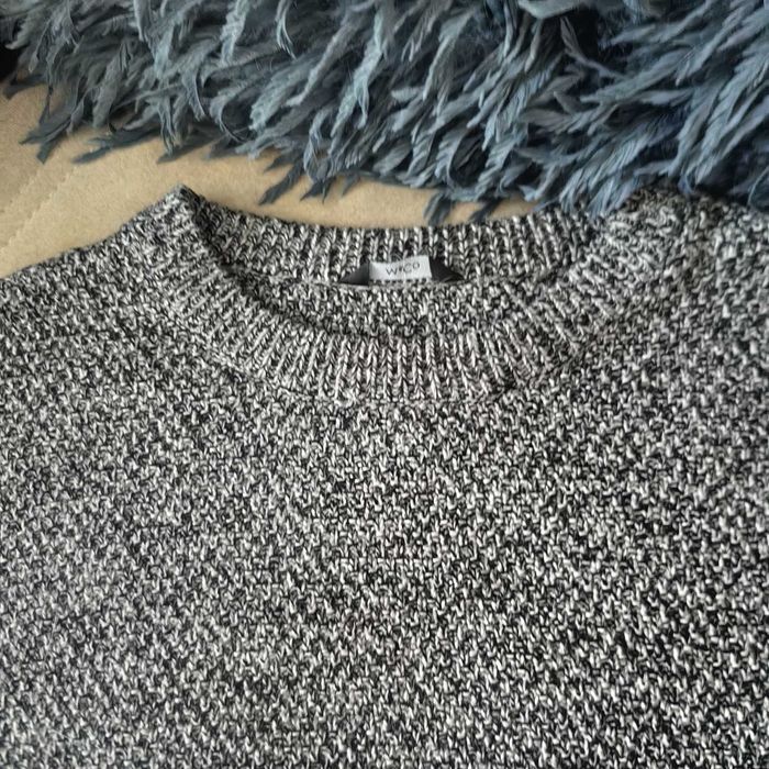 M&Co sweter pulover szary melanż ponadczasowy L