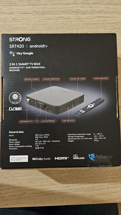 Tuner DVB-T2 z AndroidTV  - Strong SRT420