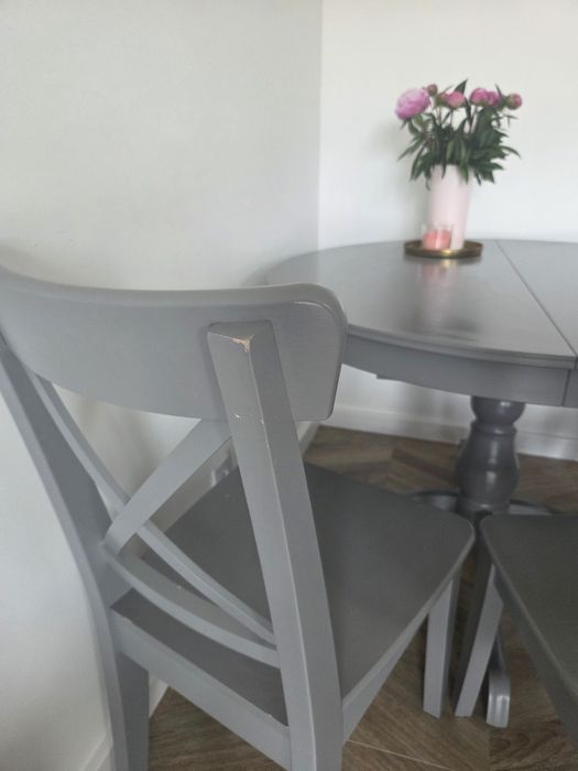 Stół rozkładany + 4 krzesła Ikea Ingatorp