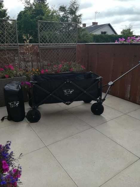 Mocny 130L Wózek Transportowy Plażowy Ogrodowy Składany + GRATIS Torba