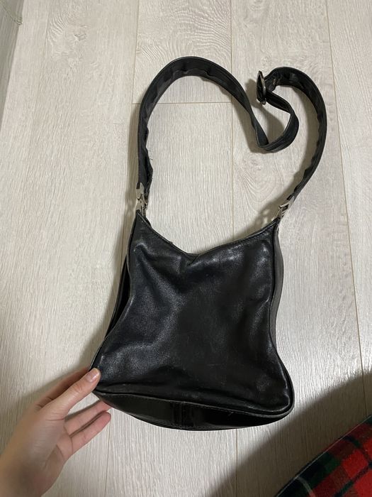 Сумка кожаная черная