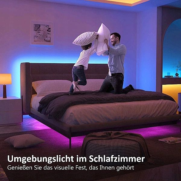 Taśma Led Rgb Bluetooth 5M Wodoodporna Mobilna Aplikacja Pasek 12V Pil