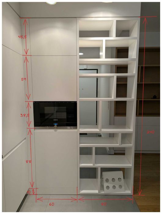 Kuchnia na wymiar MDF biały + AGD + granitowy blat