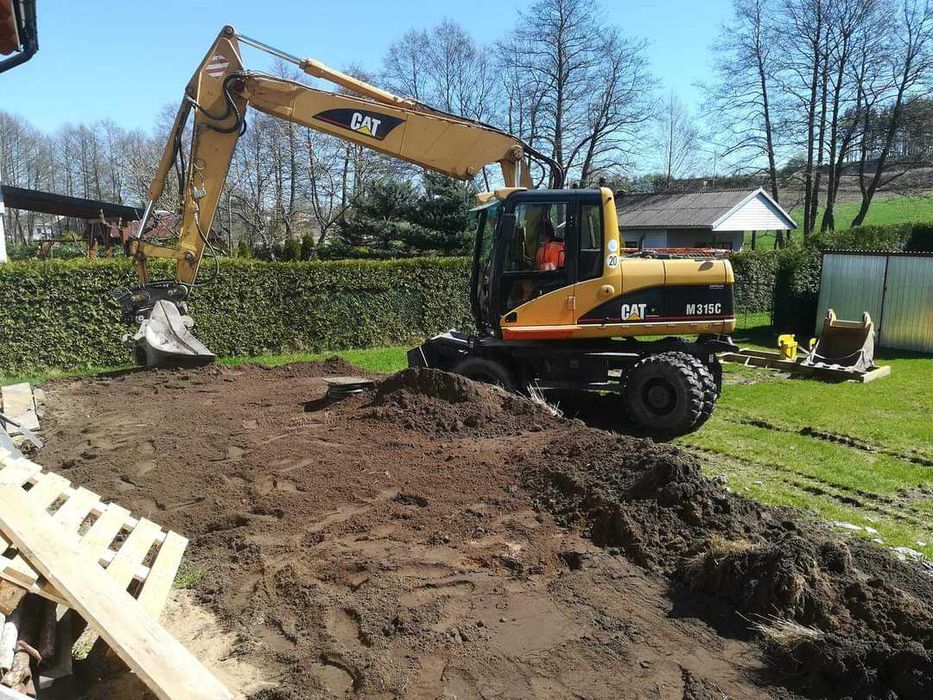 Wykopy ,Roboty Ziemne ,Koparka z rototilt