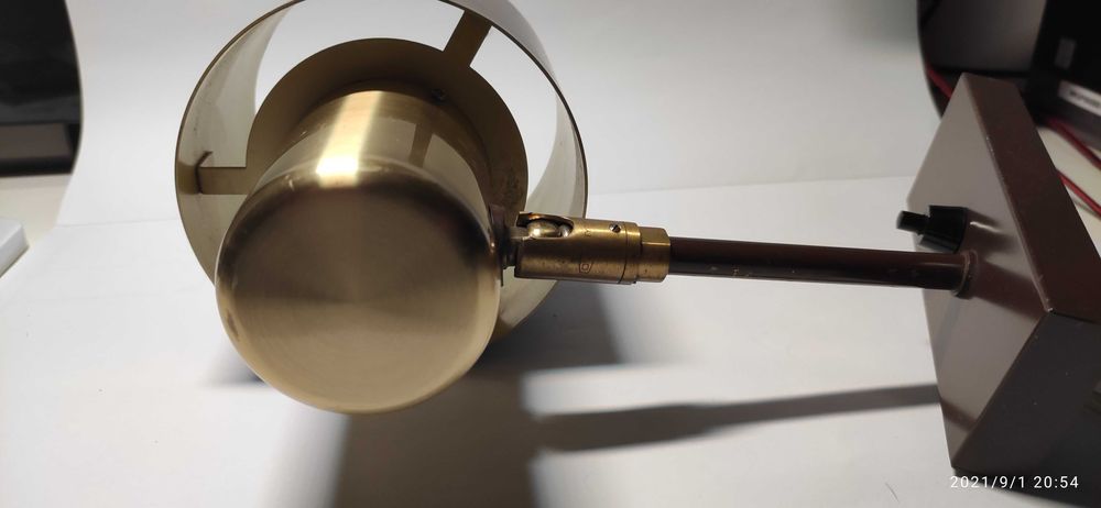 Lampka - metalowy proszkowany malowany Kinkiet z lat 60