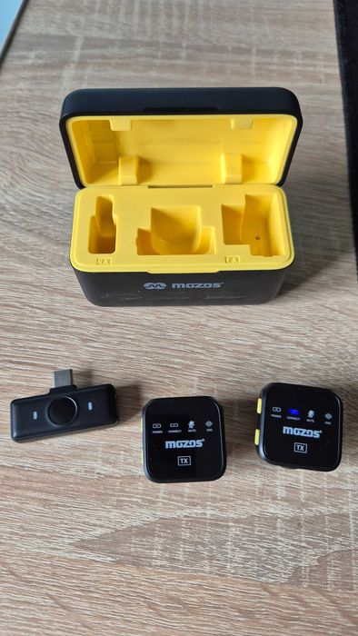 Mozos MX3-DUAL mikrofony bezprzewodowe 2.4GHz Bluetooth 5.3 redukcja szumów USB-C TX RX dla twórców zestaw