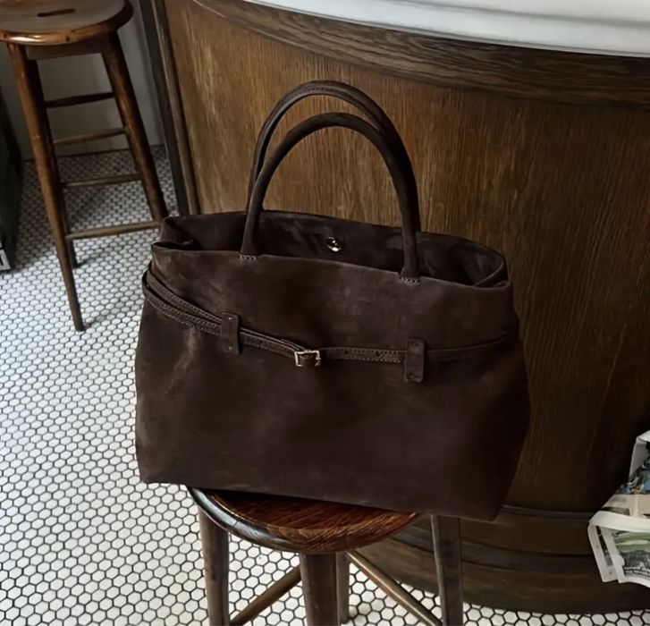 Стильная сумка искусственная замша