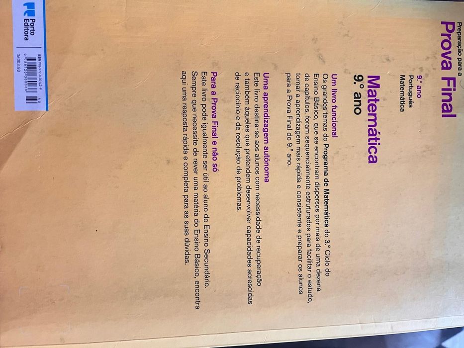 Livro de preparação para a prova de matemática 9°ano