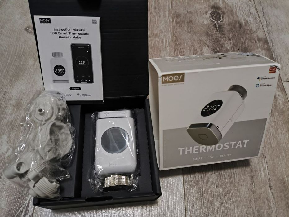 Термостатический клапан Moes Smart Tuya, терморегулятор батареи ZigBee