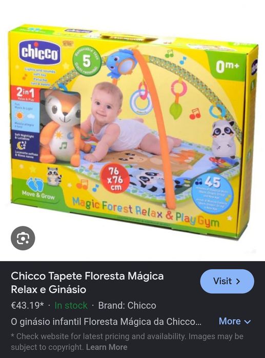 Tapete atividades bebé * Chicco (c/ som luz)