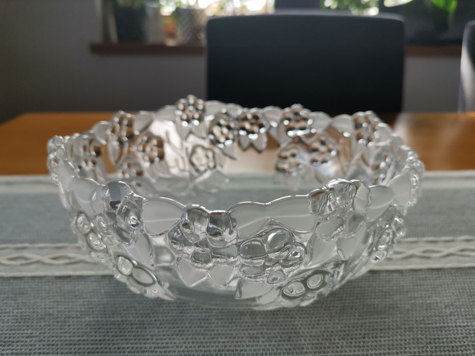 Misa z grubego ozdobnego szkła śr. 22 cm
