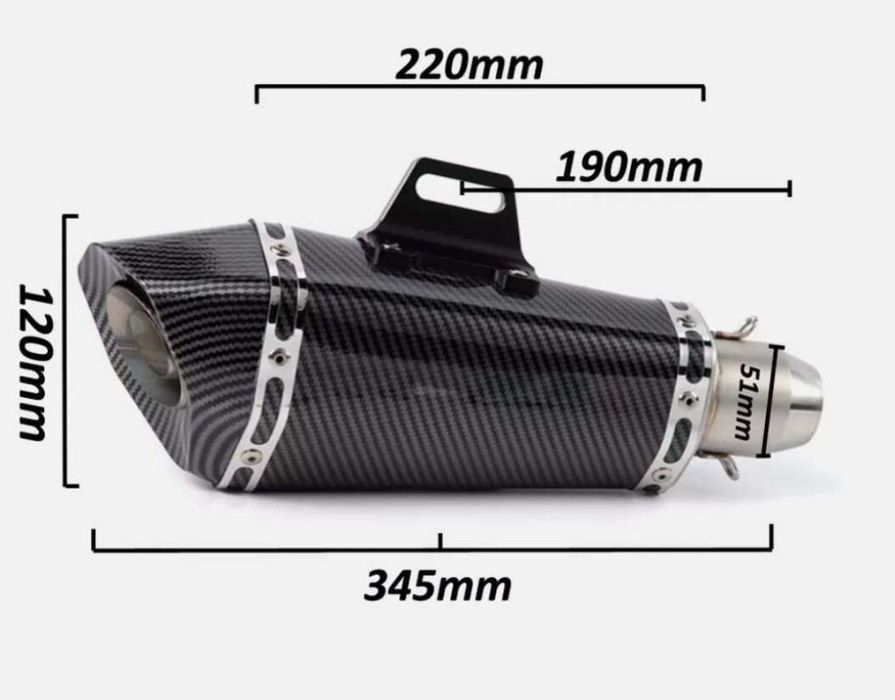 Глушитель для мотоцикла и мототехники Akrapovic мото вихлоп