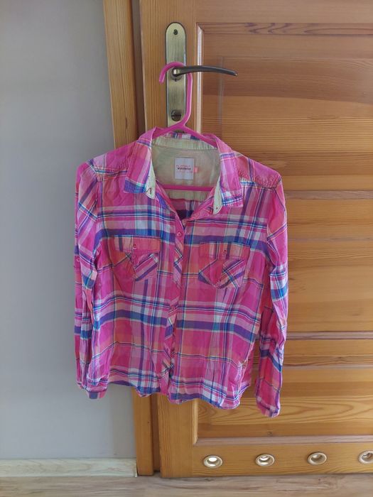 Różowa koszula damska, kolorowa koszula damska