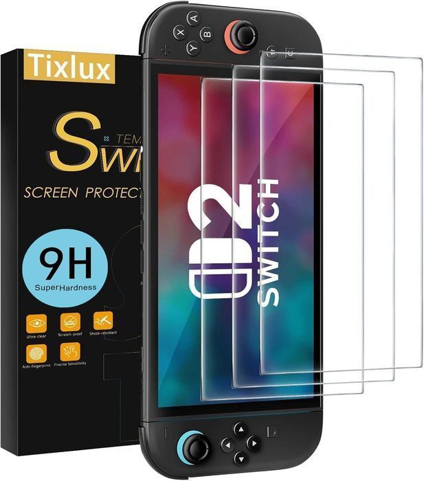 Tixlux 3x Szkło do Nintendo Switch 2 twardość 9H