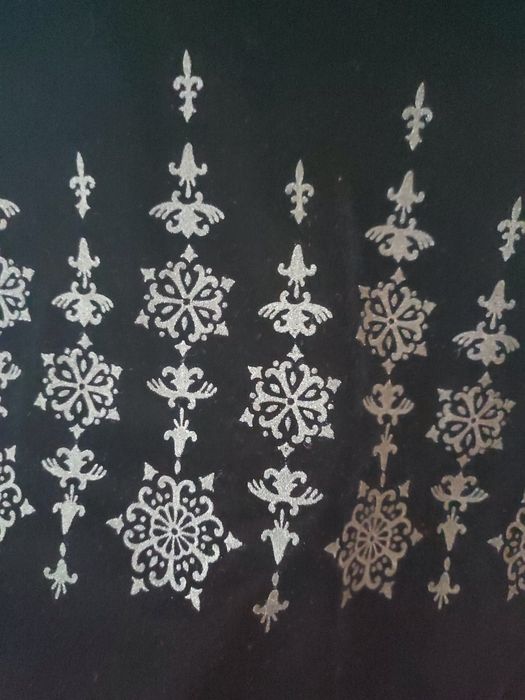 Vestido tipo veludo com efeito de Natal