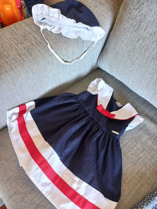 Vestido "français" para bebé 12 meses