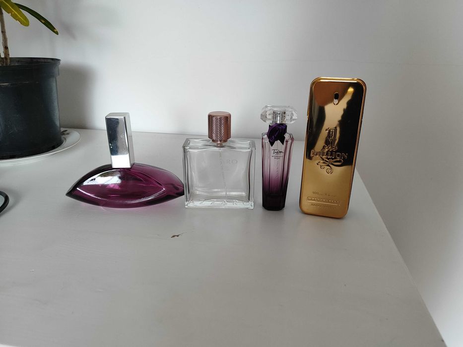 Puste flakony po perfumach Lancome Calvin Klein pacco rabbane azarro