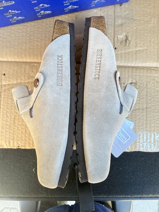 Klapki Birken Stock Boston 39 szare