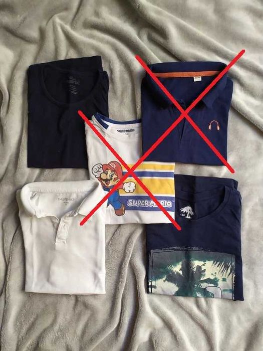 koszulki dziecięce 2+1 gratis, polo, tshirt super Mario tropical r.14