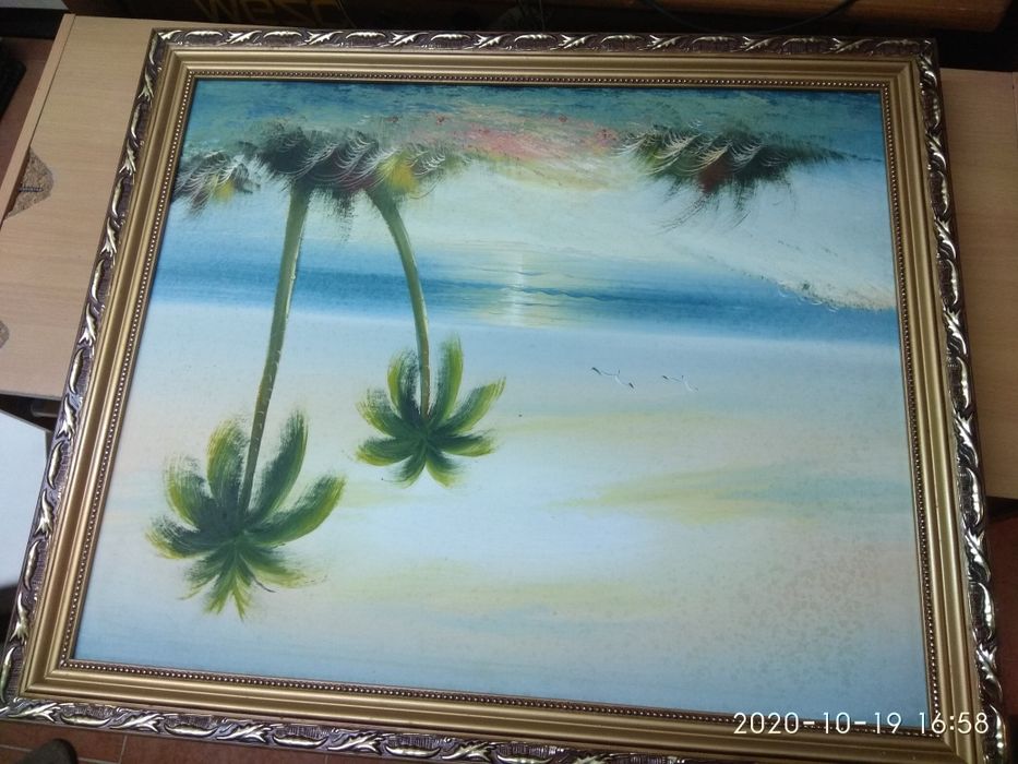 Quadros em tela pintados a óleo