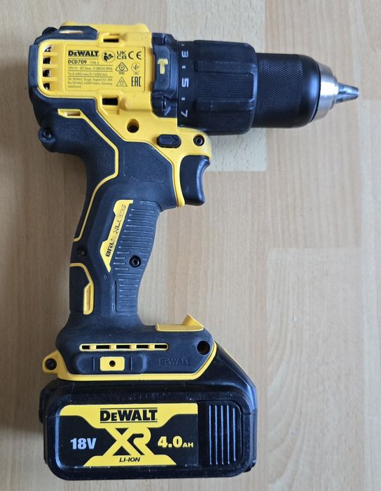 DEWALT DCD709 Wkrętarko-Wiertarka 18V Aku4.0Ah UDAR Brushless Pr.NOWA