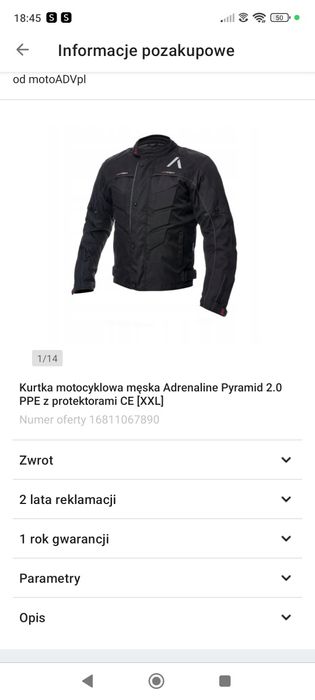 Kurtka motocyklowa XXL Adrenaline Pyramid 2.0
