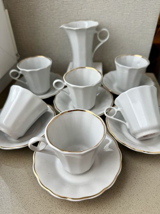 Фарфор ссср , чашки, блюдца, коростень