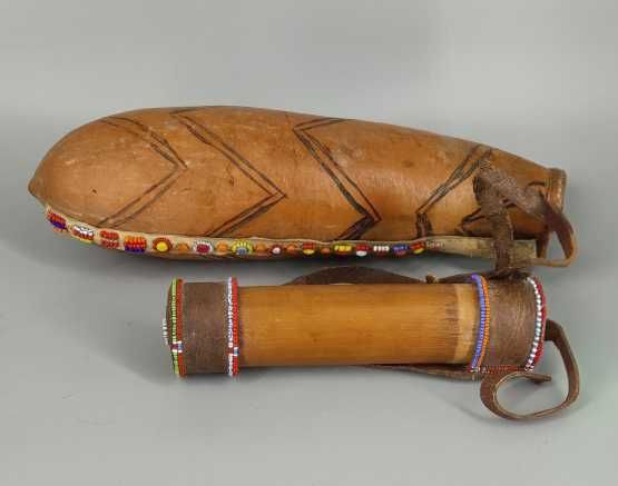 Garrafa e Tubo Africano Vintage