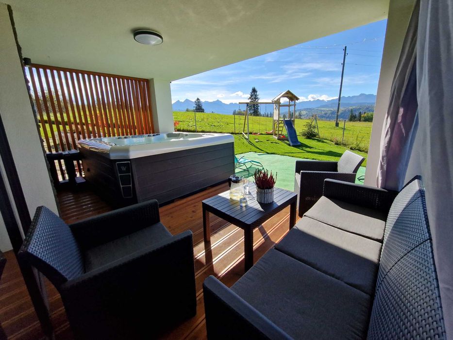 Domek z jacuzzi/widokiem/kominkiem/grillem/8 osobowy/Tatry BiałkaTatrz