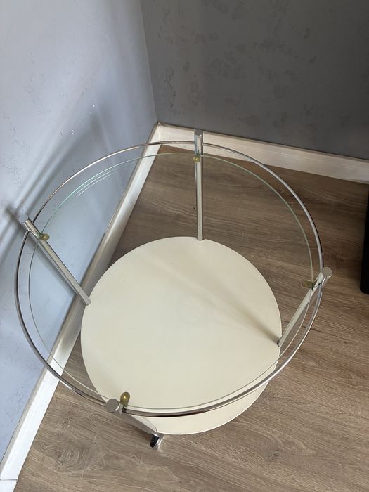 Stolik barek na kółkach design vintage 70s
