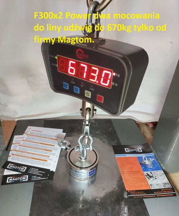 Magnes neodymowy do poszukiwań F300 Power kotwica Magtom mocny
