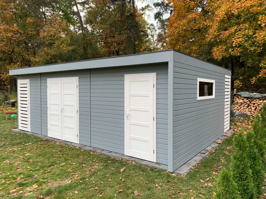 Domek drewniany, ogrodowy, narzędziowy, letniskowy, nowoczesny