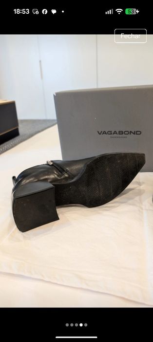 Sapatos botins pretos Vagabond 38