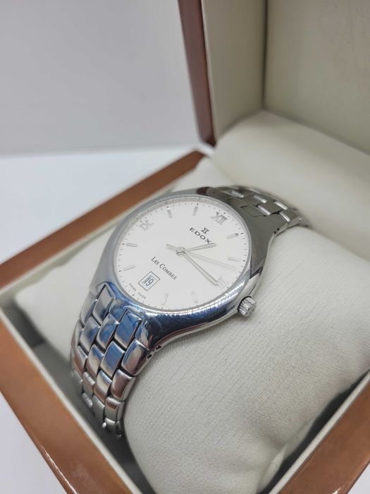 Edox Les Combes 61150 Kwarcowy Srebrna Tarcza 34mm