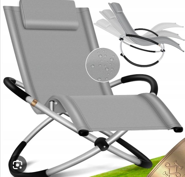 Leżak ogrodowy kesser jasnoszary.