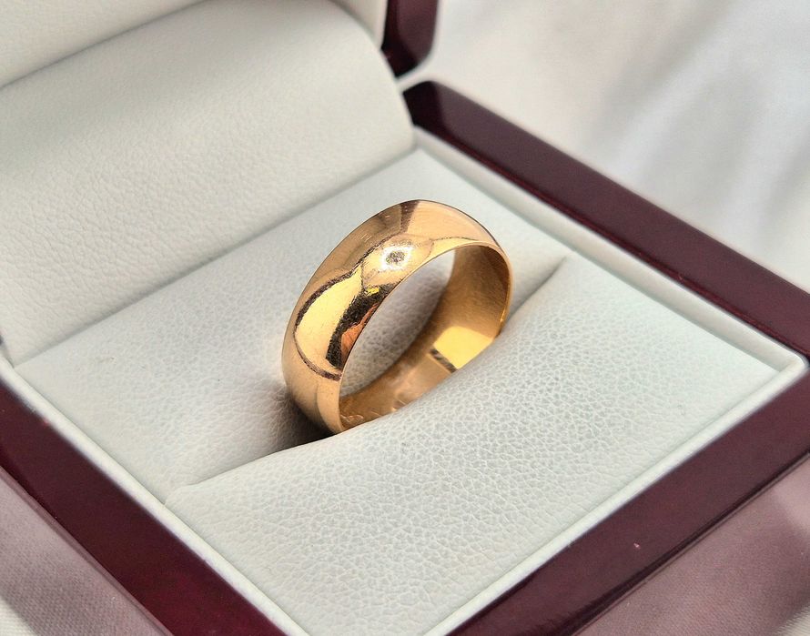 Złoty pierścionek obrączka 4,67g PR.585 14K R.17,5 - Skup złota CASH Lombard Bulwar Ikara 17/5A