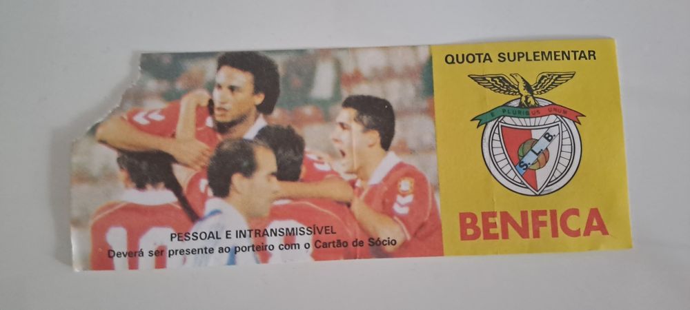 Bilhete futebol vintage