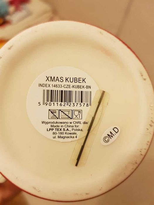 Kubek świąteczny z przykrywką
