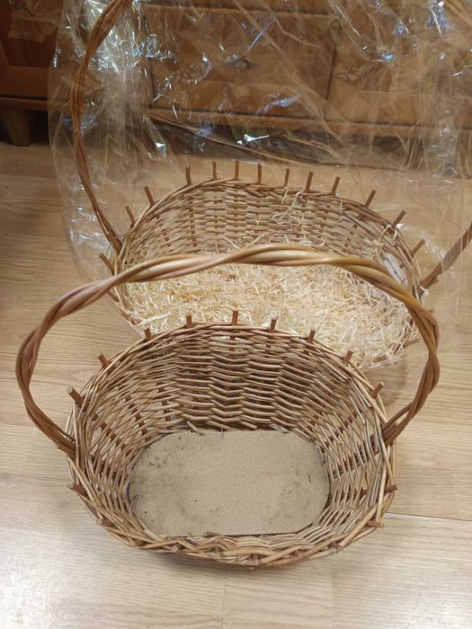 Kosze prezentowe wiklinowe duże 2 szt