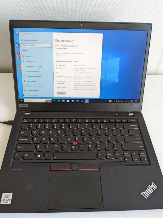 Lenovo ThinkPad t14 gen 1, Ram 16Gb, supervisor password, читайте опис