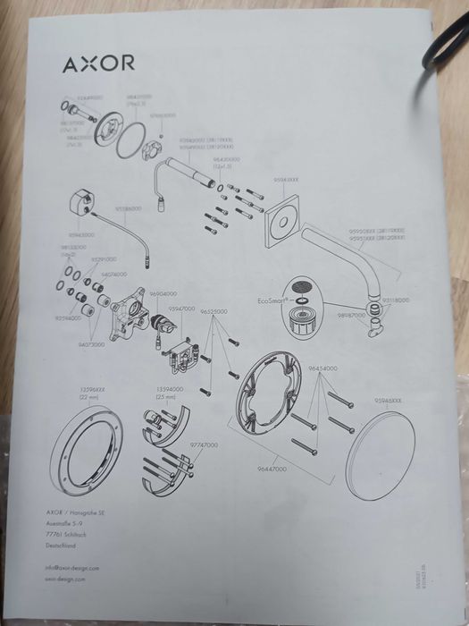 Axor Uno2 Samoczynna bateria umywalkowa podtynkowa 22,5 cm chrom