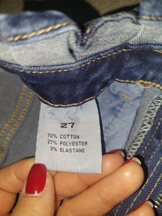 Nowe jesnsy z falbaną , wysoki stan r.36