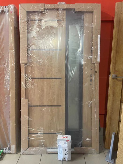 Drzwi wejściowe zewnętrzne 100 PRAWE KMT dąb turner NOWE RABAT -50%