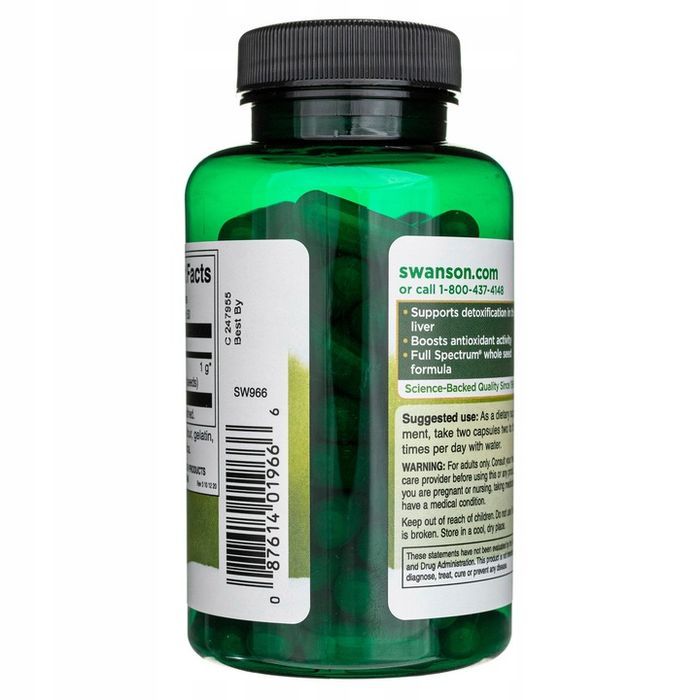swanson ostropest plamisty milk thistle 100k detox wsparcie wątroby