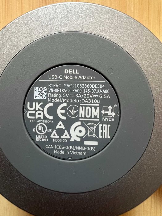 Dell 7-in-1 USB-C Adapter DA310u HDMI/VGA/DP/RJ45/2*USB-A/USB-C