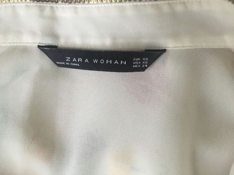 Bluzka Zara celiny złota 38 36